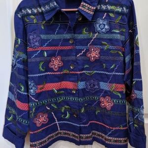 Really nice blue floral designer jacket/blazer